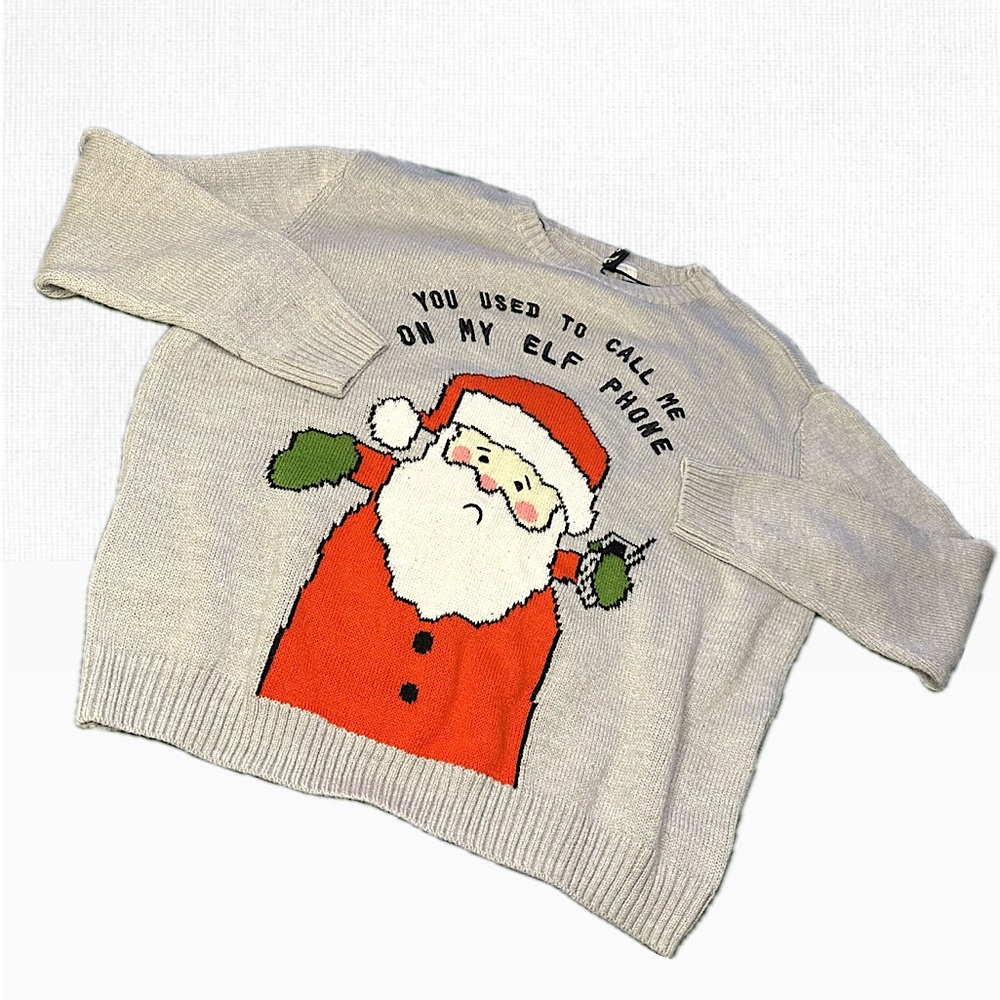 Divided YOU USE TO CALL ME ON MY ELF PHONE Christmas sweater.